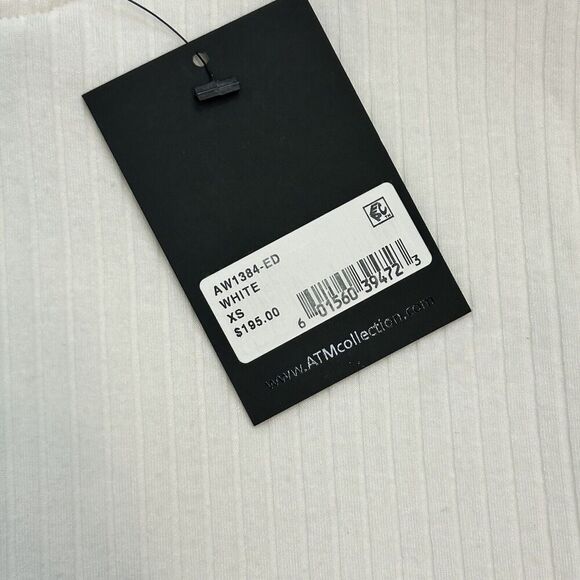 ATM ANTHONY THOMAS MELILLO Micro Modal Crossback Bodysuit Size XS White - Picture 7 of 9